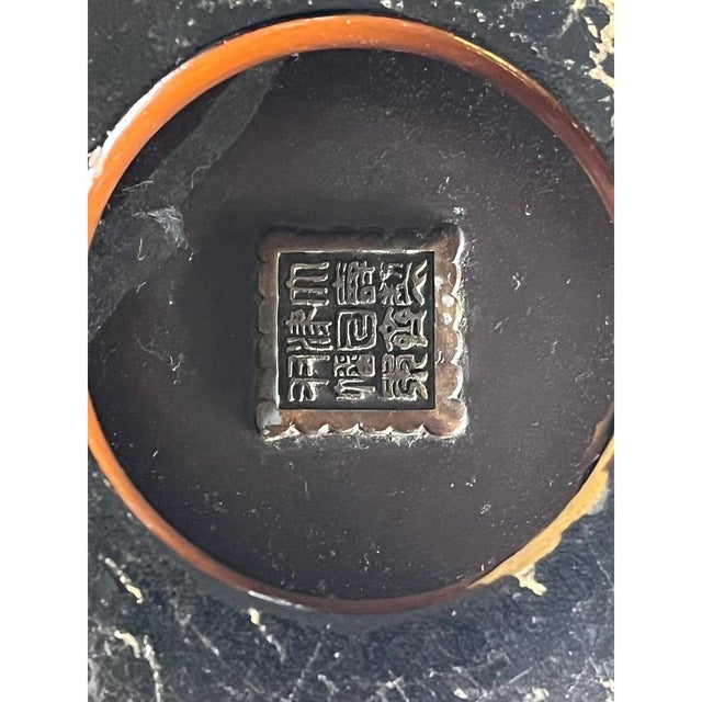 Gumps Large Antique Japanese Meiji Bronze Hibachi - Signed Artist Seal - Gump's SF 10x For Sale - Image 4 of 12