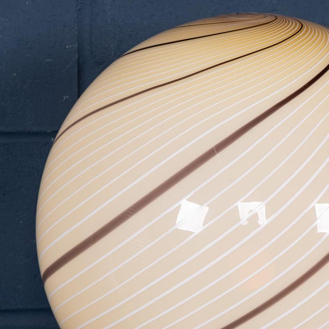 Vintage 20th Century Italian Hand Blown Glass Table Lamp, Murano, 1980 For Sale - Image 9 of 18