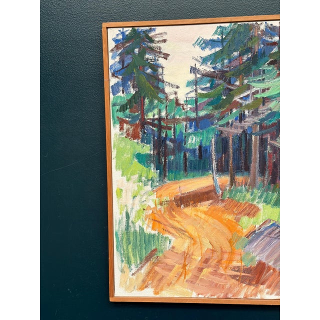 Mid-Century Modern Gustaf Höglund, Spår, 1950s, Oil Painting on Canvas, Framed For Sale - Image 3 of 18