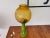 Wood Large Mid-Century Italian Yellow & Green Wood and Glass Table Lamp For Sale - Image 7 of 18