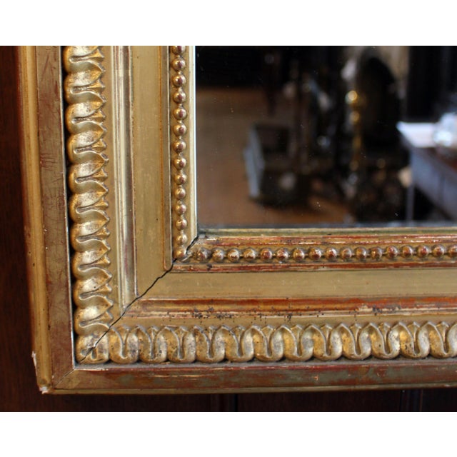French Napoleon III Period Gilt French Mirror Circa 1860 For Sale - Image 3 of 5