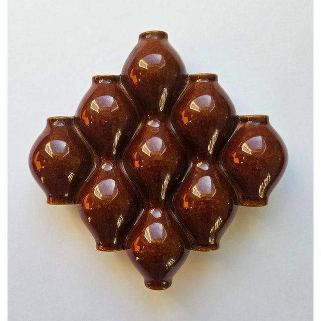 Mid-Century Ceramic Wall Vase, 1970s For Sale - Image 4 of 13