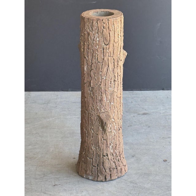 Mid 20th Century Faux Bois Garden Stone Planter or Ornamental Tree Trunk - Two Available For Sale - Image 5 of 11