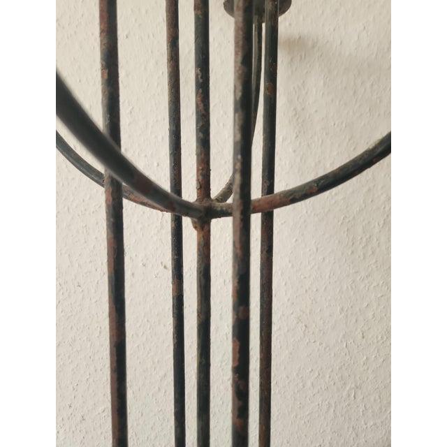 Large Mid-Century Modern Sculptural Cast Iron Wire Floor-Standing Candelabra, 1950s For Sale - Image 16 of 18