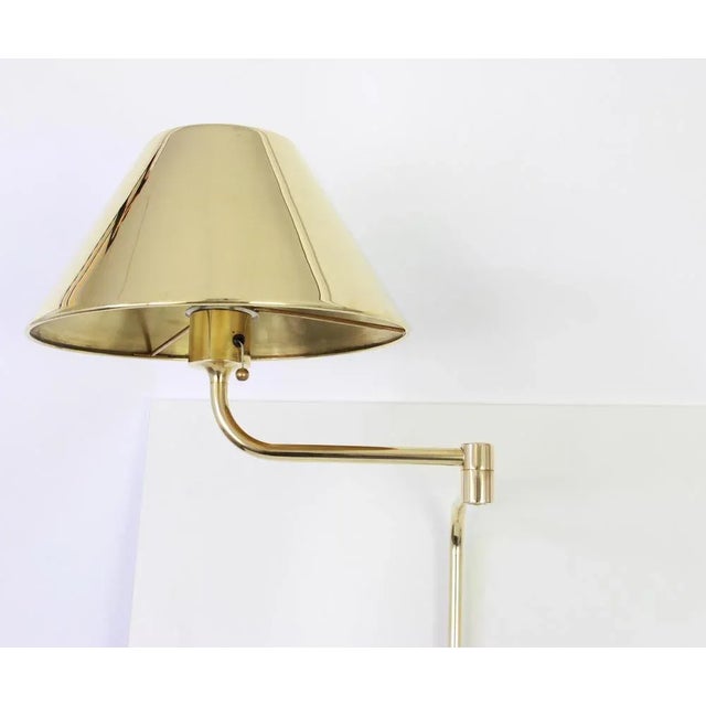 Mid-century designer brass wall sconces by florian schulz, 1980s the wall light needs 1 x e27 standard bulb. Light bulbs...
