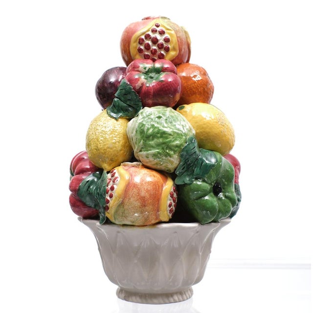 Green Italian Ceramic Fruit Baskets by Bassano Zortea, Italy, 1958, Set of 2 For Sale - Image 8 of 14