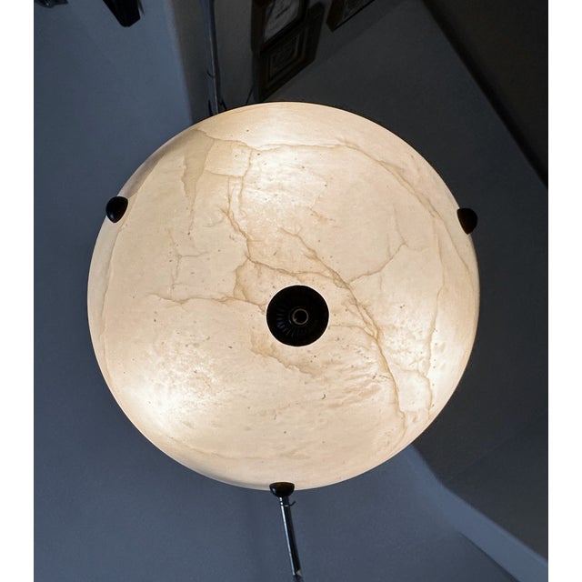 Alabaster Directoire Style French Alabaster Pendant Chandelier For Sale - Image 8 of 13
