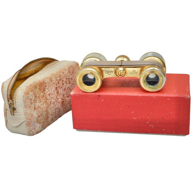 Mid 20th Century Handcrafted Rare Americana Sans & Streiffe Opera Binoculars Set- 3pcs For Sale In New York - Image 6 of 10