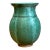 Vintage Speckled Green Ceramic Vase For Sale