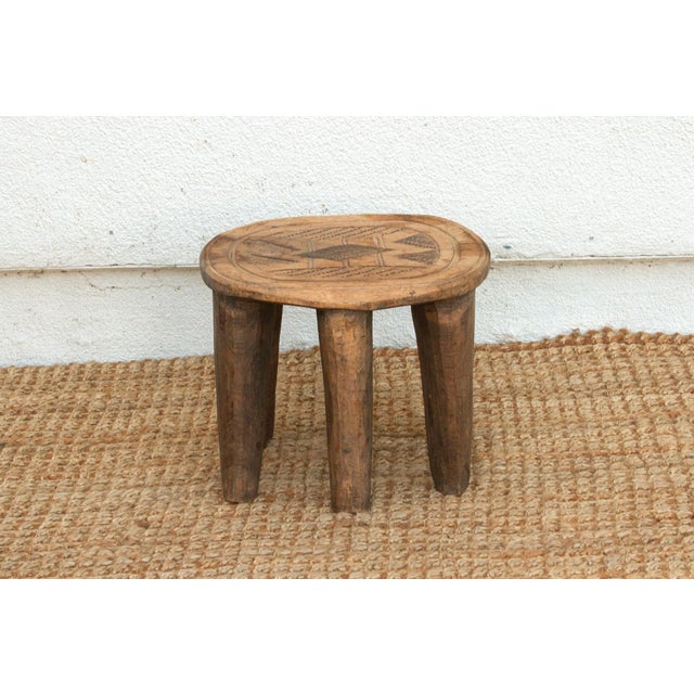 African Antique Oxidized Wood African Table For Sale - Image 3 of 7