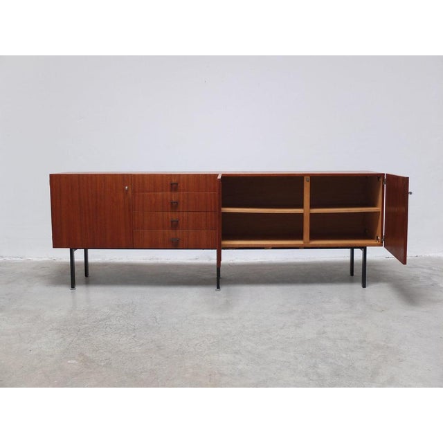 Modernist Belgian Sideboard in Metal & Teak by Roger De Winter for E.M.Y., 1960s For Sale - Image 13 of 17