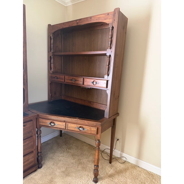Vintage Young Hinkle "Ship Ahoy" Corner Desk and Hutch Set For Sale - Image 10 of 12