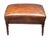 French Leather Ottoman Seat or Stool on Turned Walnut Frame For Sale - Image 10 of 11