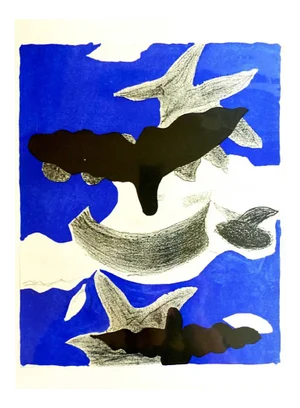 Georges Braque, Birds I, Original Lithograph, 1955