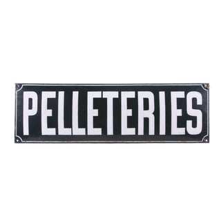 Vintage French Fur & Leather Shop Sign For Sale