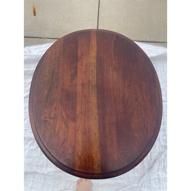 Queen Anne Style Oval Side Table With Drawer For Sale In Nashville - Image 6 of 12
