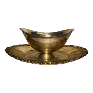 Vintage Silverplate Gravy Bowl