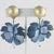 1990s Francoise Montague Paris by Cilea Resin Clip Earrings Blue Hydrangea Flowers For Sale - Image 5 of 8