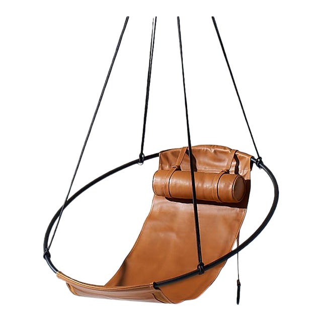Modern 21st Century Tan Sling Hanging Swing Chair Chairish
