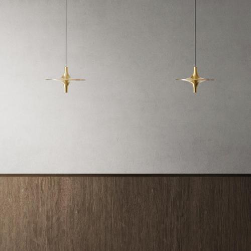 Slim Gold Plated Pendant Light by MUG For Sale - Image 6 of 7