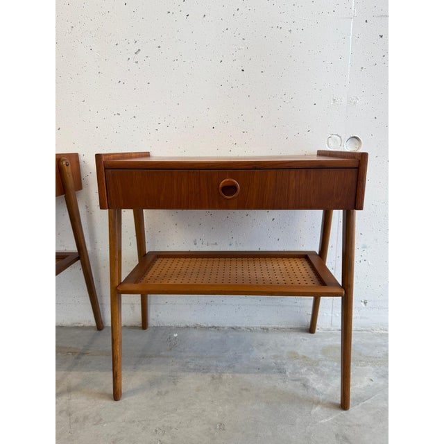 Wood Mid-Century Teak Bedside Table from AB Carlström For Sale - Image 7 of 7