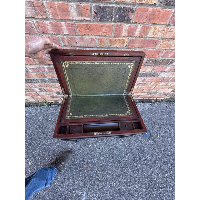 Wood 19th Century English Box on Custom Stand For Sale - Image 7 of 10