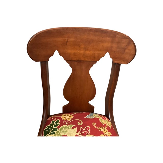 Two Henkel Harris Vintage Chairs, circa 1973. Good original finish, chair seats have been reupholstered. Wild cherry...