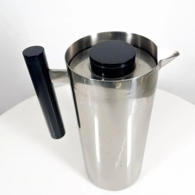1950s Smith Metal Arts Stainless Modern Pitcher Carafe Buffalo Ny For Sale - Image 13 of 13