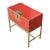 Chinese 20th-C. Modern Chinese Red & Brass Box on Stand / Side Table For Sale - Image 3 of 7