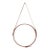Contemporary Faux Leather Strap Framed Circular Mirror For Sale