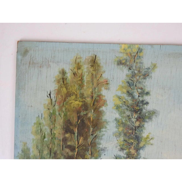 Vintage Continental Impressionist Landscape Painting For Sale - Image 4 of 8