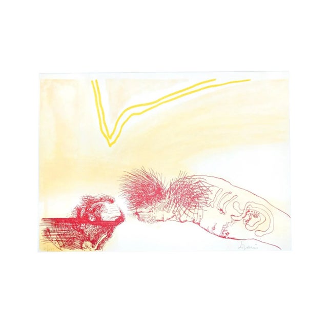 Untitled is a colored lithograph realized by the contemporary Italian artist Giuseppe Zigaina in the 1970s. Hand-signed in...