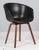 Hay AAC22 dining chairs in black silk full grain aniline leather with walnut legs. This piece is attributed to the...