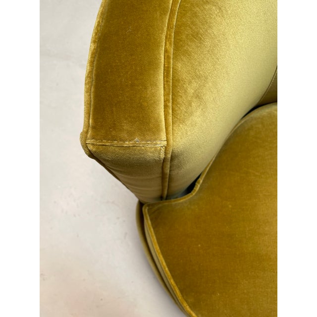 Room & Board Mid-Century Modern Velvet Swivel Chairs - Set of 2 For Sale In Los Angeles - Image 6 of 9