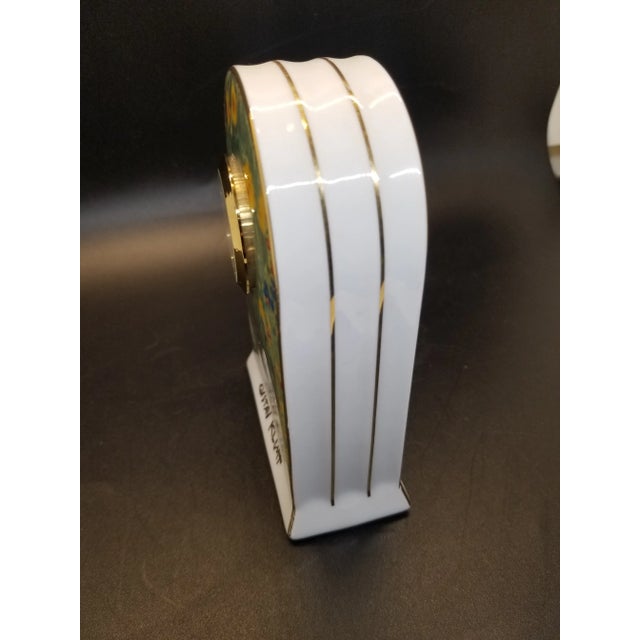 Vintage GOEBEL Artis Orbis Claude Monet Paintings "La maison de L'artiste Porcelain Clock Floral Art Ceramic Decor