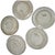 A stunning, highly collectible set of five (5) fine French faience earthenware dinner plates in the rare "Nella" pattern...