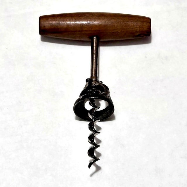 Early 20th Century T Handle Wood Bell Corkscrew For Sale In Miami - Image 6 of 7