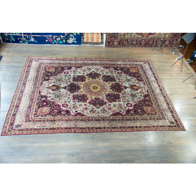 Early 20th Century Persian Lavar Kirman Rug For Sale - Image 4 of 14