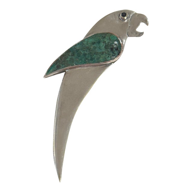 Vintage Emilia Castillo Parrot Malachite Lapis Bottle Opener For Sale