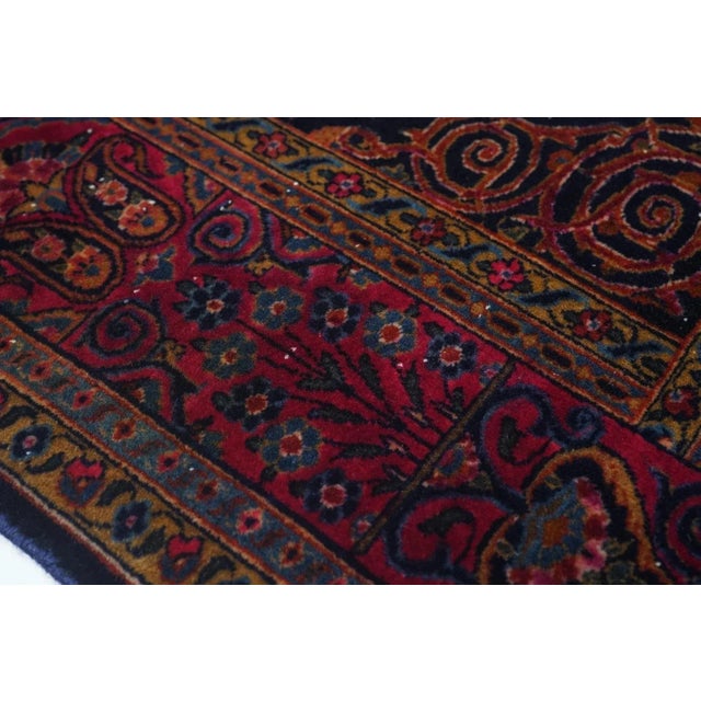 19th Century Antique Manchester Kashan Rug 3'6'' X 4'10'' For Sale - Image 5 of 10