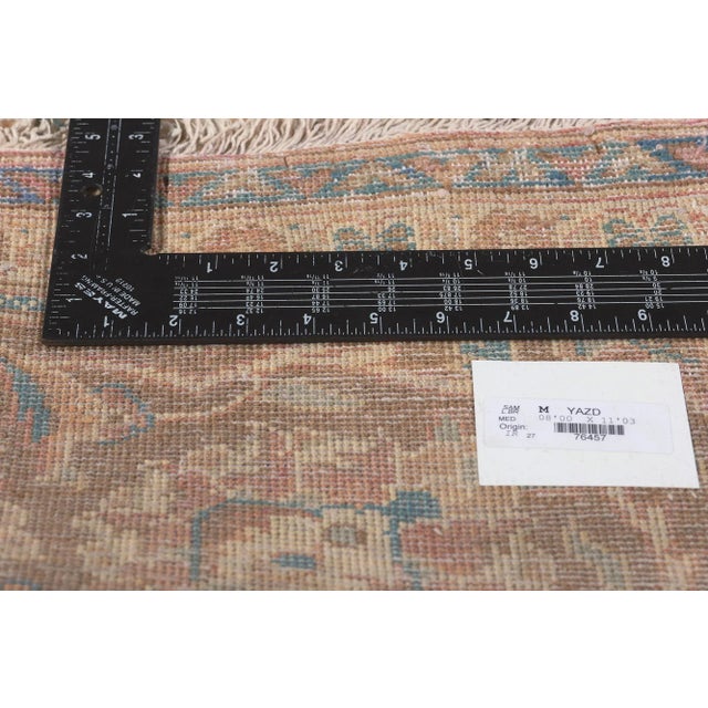 Mid 20th Century Mid 20th Century Vintage Persian Yazd Rug - 08'00 x 11'03 For Sale In Dallas - Image 6 of 9