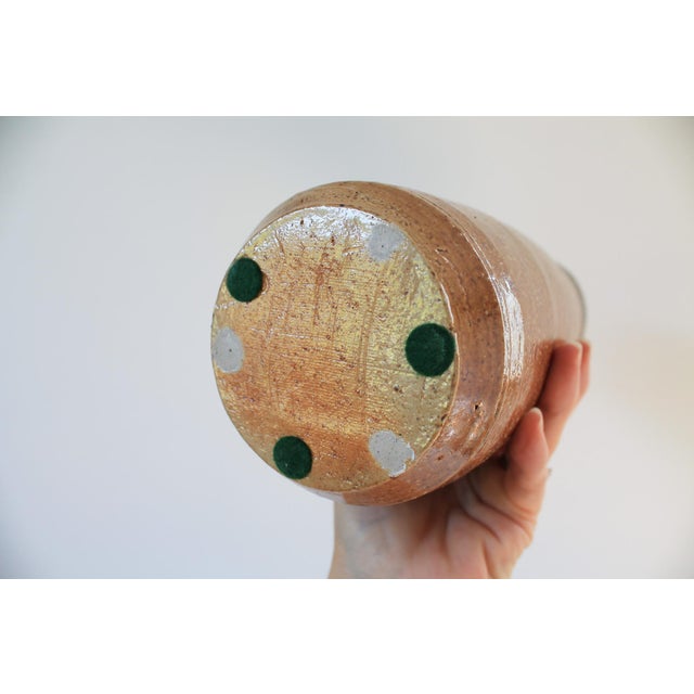 Brown Vintage Studio Art Pottery Vase For Sale - Image 8 of 9
