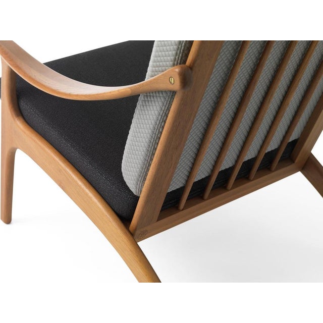 Gold Lean Back Lounge Chair in Mosaic Teak by Warm Nordic For Sale - Image 8 of 14