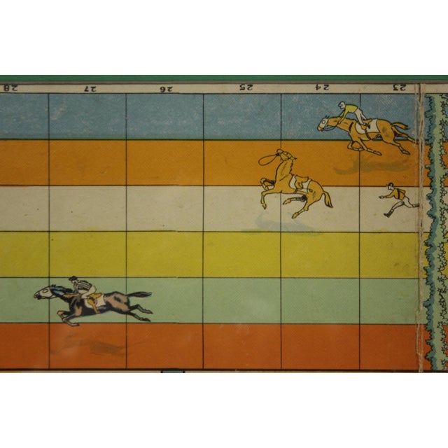 Belmont Park C1920s Horse Race Game Board Custom Framed For Sale - Image 4 of 9