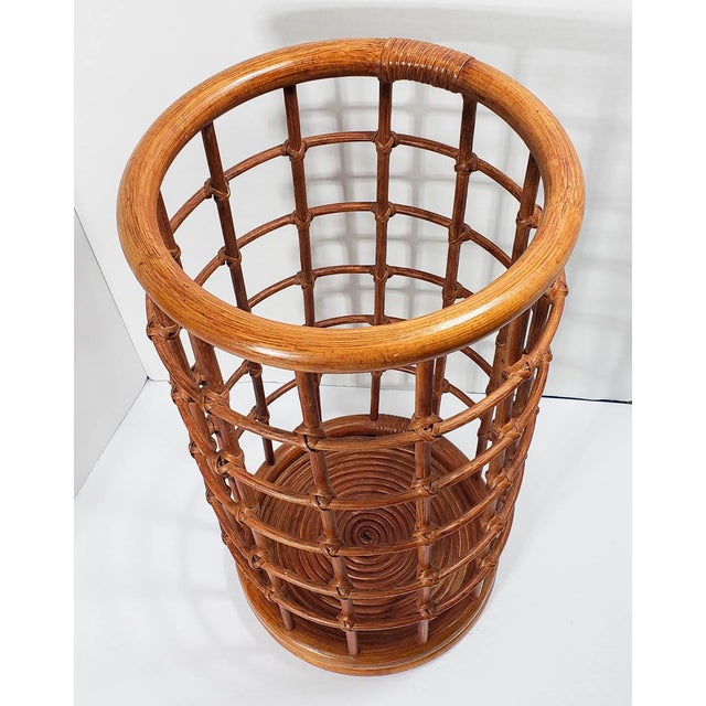 Vintage Wicker Rattan Umbrella Stand Holder Chairish