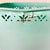 1950s Vintage Hollywood Regency Boho Chic Turquoise Handpainted Flora Metal Wastebasket For Sale - Image 12 of 18