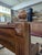 Art Deco Brasserie Bench in Oak and Burl Wood with Burgundy Imitation Leather Seat, 1930s For Sale - Image 10 of 11