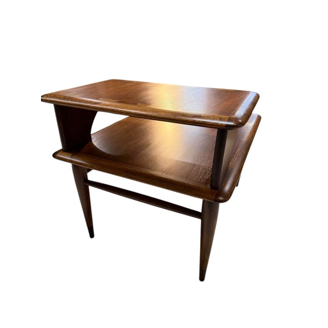 Altavista Lane Walnut Lane Acclaim Tiered End Tables Restored-a Pair For Sale - Image 4 of 12