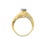 1990s 14k Yellow Gold Diamond Swirl Ring, Size 9 For Sale - Image 9 of 10