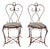 Vintage French Art Nouveau Chairs in Wrought Iron, 1930s, Set of 2 For Sale